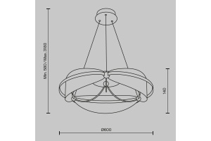 Подвесной светильник Maytoni Breeze MOD281PL-L45BS3K - 2