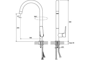 Смеситель для кухонной мойки Ravak Classic хром (X070085) - 2
