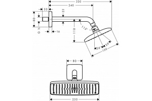Верхний душ Hansgrohe Raindance E Air 27370000 - 2