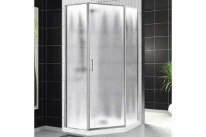 Душевой уголок BelBagno Uno 90х90 профиль хром стекло рифленое