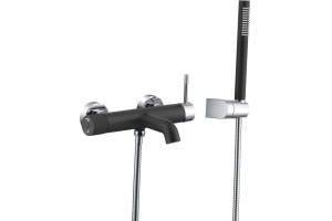 Смеситель для ванны с душем Boheme Uno 463-BCR black chrome