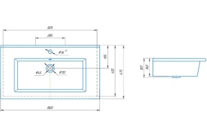 Мебельная раковина Бриклаер Kirovit Оскар 85 - 2