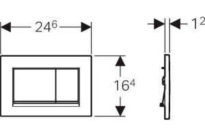 Кнопка смыва Geberit Sigma 30 115.883.KK.1 белый / золото - 2