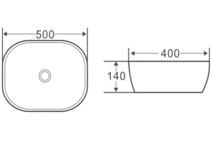Раковина накладная BelBagno 50х40 белый (BB1302) - 3