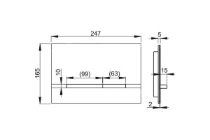 Кнопка смыва AlcaPlast  белый (STRIPE-WHITE) - 2