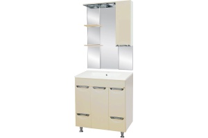 Зеркало Misty Жасмин 75 с подсветкой, бежевая эмаль R - 2