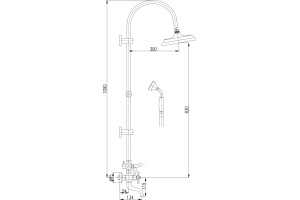 Душевая стойка Rav Slezak Morava (MK159.5/3SM) - 2