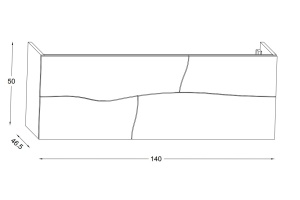 Тумба для комплекта Jacob Delafon Sherwood 140 натуральный дуб EB1835RU-P6 - 3