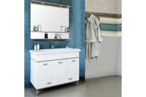 Мебель для ванной Sanflor Бруно 105 белый, орегон, напольная