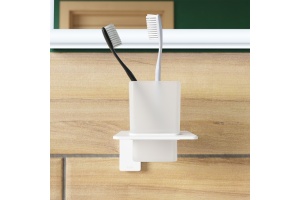 Подстаканник одинарный IDDIS Slide матовое стекло, сплав металлов, белый матовый (SLIWTG1i45) - 2