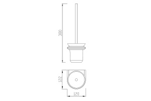 Ершик для унитаза Abber Nord хром - 2