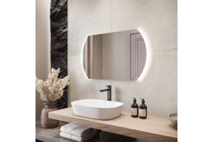 Зеркало DIWO Новгород 100 с подсветкой сенсорной, светодиодной, овальное, в современном стиле - 3