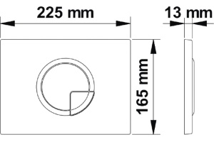 Кнопка смыва Berges Wasserhaus Novum R4 белый, матовый - 3
