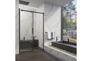 Душевая дверь в нишу Veconi Vianno VN-70 150 см, профиль черный - 2