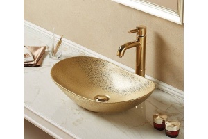 Раковина накладная CeramaLux NC 61.5 см золото (7811АSJ)