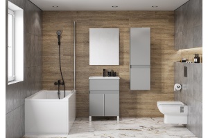 Комплект мебели Aquaton Форест 60 серый матовый