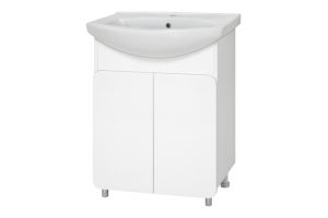Тумба с раковиной Misty Чегет 65 белая глянцевая - 2