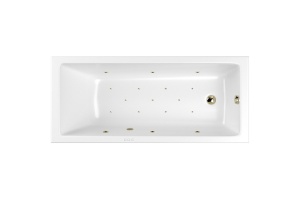 Ванна акриловая WHITECROSS Wave Slim Relax 180x80 с гидромассажем белый - бронза