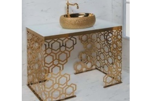 Консоль под раковину Armadi Art Aura 110 золото