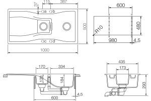 Мойка кухонная Schock Waterfall 60D (D-150) магма - 3