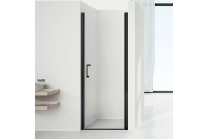 Душевая дверь Vincea Orta 80 черная стекло прозрачное