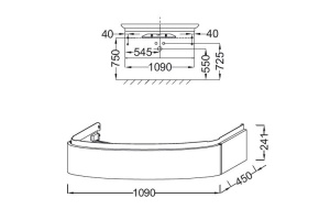 Тумба под раковину Jacob Delafon Presquile 109 см (EB1101-V13) - 3