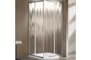 Душевой уголок Vincea Garda 110х100 хром стекло рифленое