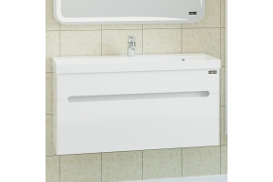 Тумба с раковиной подвесная Санта Лондон 100 белый