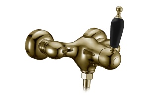 Смеситель для душа Boheme Medici бронза с черной керамикой