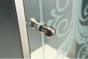 Душевой уголок Cezares Giubileo-R2-90 стекло с узором, бронза - 2