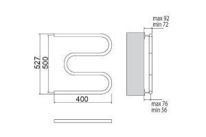 Водяной полотенцесушитель Terminus M-образный 500x400 Хром - 3