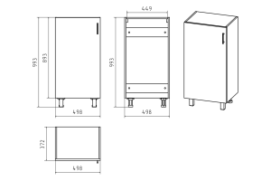 Комод Misty Купер 50 левый белый глянцевый - 3
