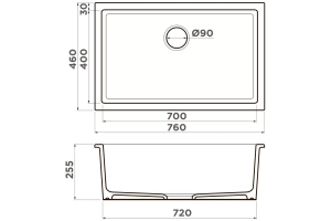 Мойка кухонная Omoikiri Okinoshima Natceramic/белый (4997151) - 2