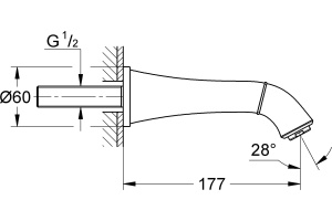 Излив Grohe Grandera 13341IG0 - 2
