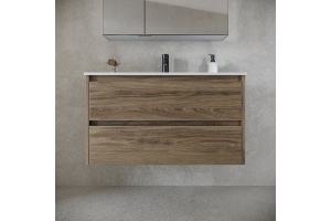 Тумба под раковину подвесная Sancos Libra 90 светлое дерево - 2