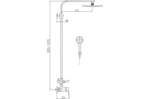 Душевая стойка Rav Slezak Colorado CO182.5/6 - 2