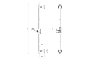 Душевая штанга Cezares CZR-SDC1-03 золото - 2