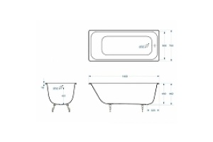 Чугунная ванна Delice Aurora 140x70 DLR230617R-AS с отверстиями под ручки с антискользящим покрытием - 2