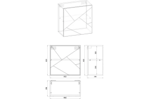 Шкаф Бриклаер Кристалл 60 софт графит (4627125414749) - 3