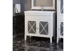 Тумба с раковиной Opadiris Палермо 90 белая матовая