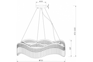 Подвесная люстра Maytoni Gracia DIA201PL-10G - 3