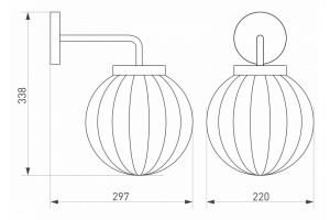 Уличный настенный светодиодный светильник Arlight LGD-Pearl-Wall-7W Warm3000 029973 - 2