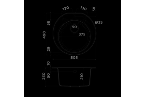 Мойка кухонная Omoikiri Miya Tetogranit/Leningrad grey (4993582) - 2