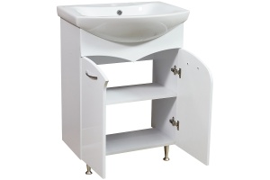 Тумба под раковину Stella Polar Волна Балтика 60 белый - 2