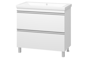 Тумба под раковину Misty Ингрид 90 белая глянцевая