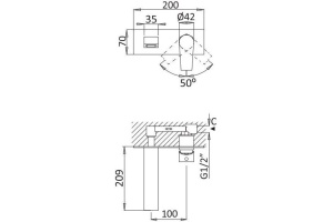 Смеситель Cezares Nautic BLI NOP С ВНУТРЕННЕЙ ЧАСТЬЮ, для раковины - 2