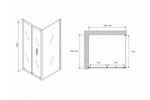 Душевой уголок Abber Sonnenstrand 100x70 хром (AG07100-S70) - 3