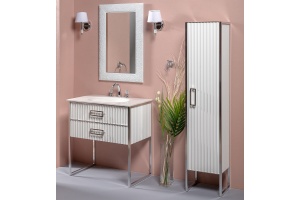 Шкаф-пенал Armadi Art Monaco R белый глянец - хром - 3