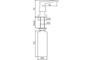 Дозатор для жидкого мыла Gappo оружейная сталь - 3
