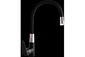 Смеситель для кухни Rav Slezak Amur с гибким изливом черный матовый - хром